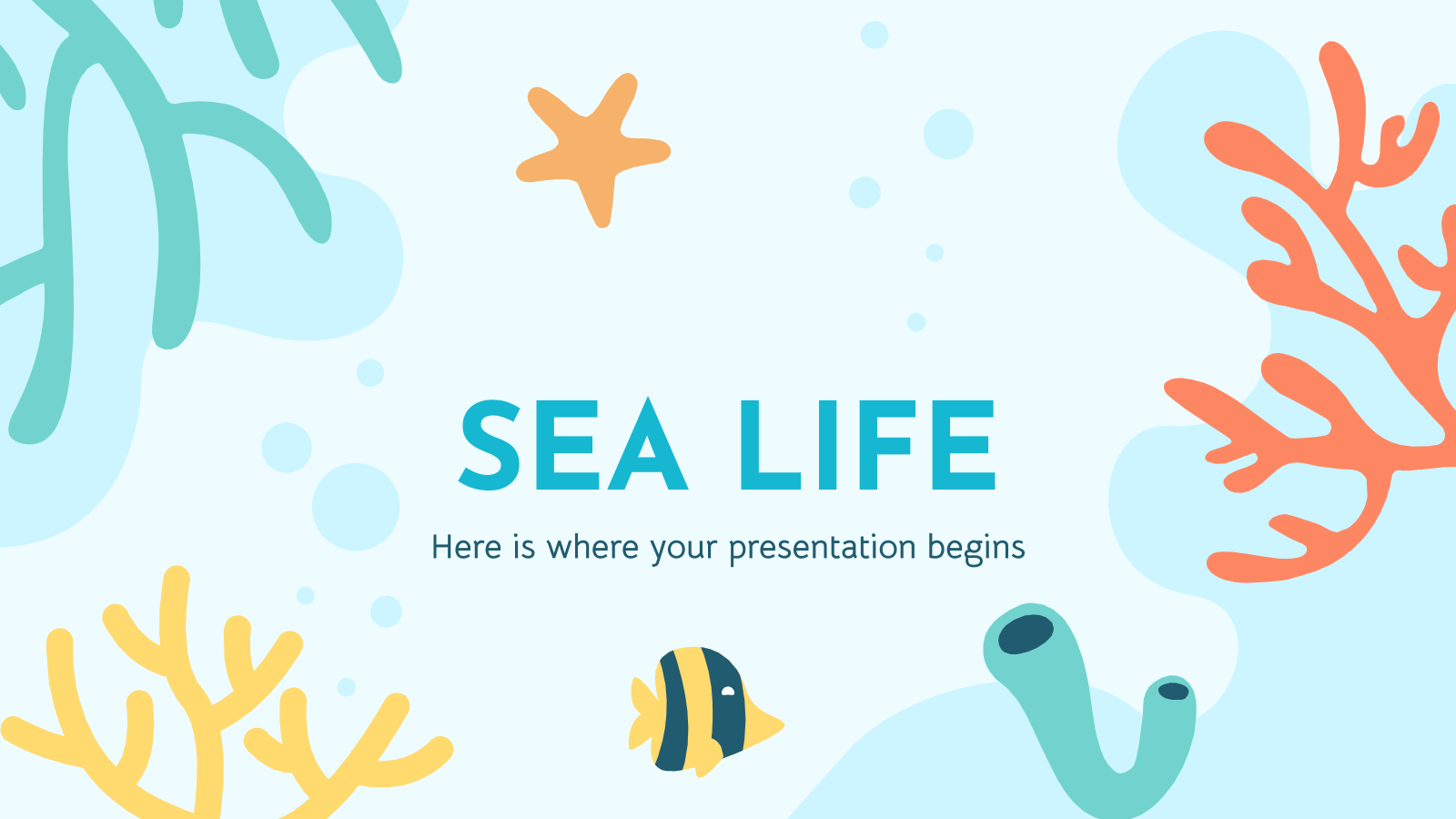 海洋生活PowerPoint模板